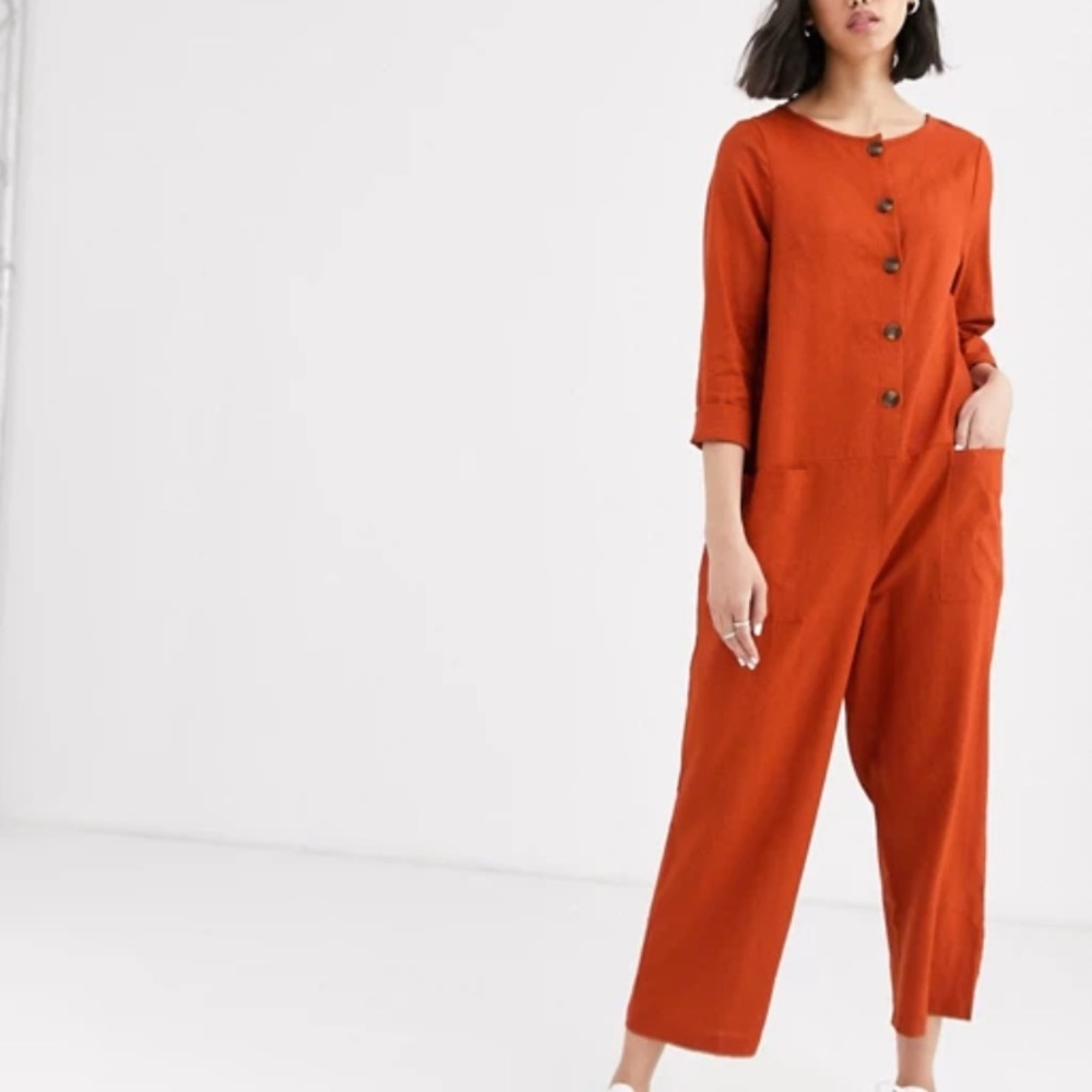 ASOS Design button front boiler with long sleeves